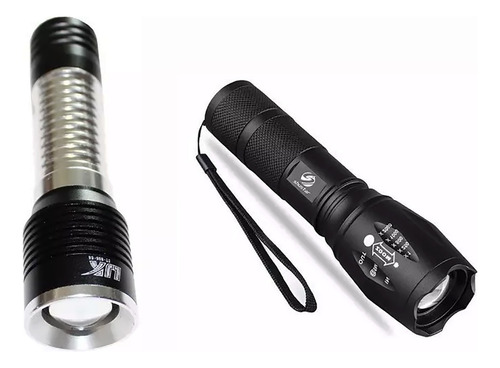 2 Lamparas Tacticas 5 Modos Recargable Luz Led 2000 Lúmenes