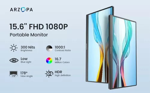 Arzopa 15.6 pulsadas FHD 1080P Monitor portátil con Chile