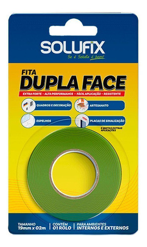 Fita Adesiva Dupla Face 09mm X 20m Solufix
