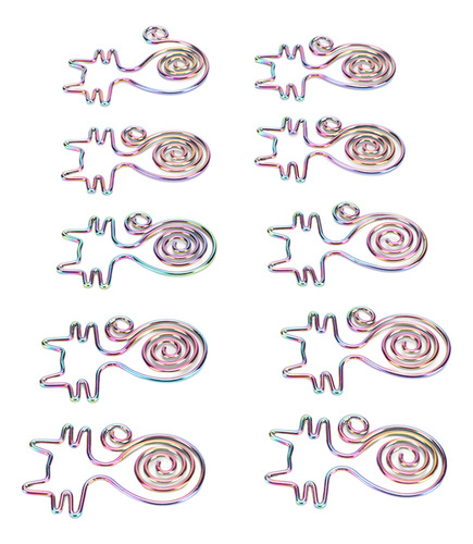 Lindos Clips De Papel Con Forma De Gato, 100 Piezas, Colorid