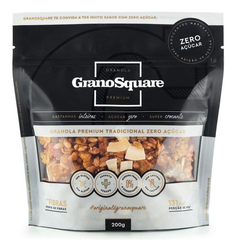 Granola Grano Square Premium Tradicional Zero Açúcar 200g