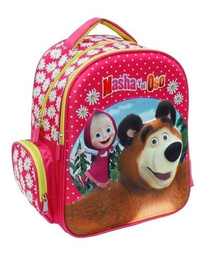 Imagen 5 de 6 de Kit Mochila Lapicera Masha Y El Oso Original Kinder Oferta