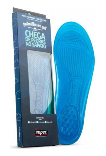 Palmilha Air Em Gel  Azul Conforto Total Impec 43/45