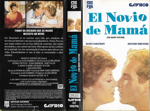 El Novio De Mama Vhs Susan Sarandon Richard Dreyfuss 1983