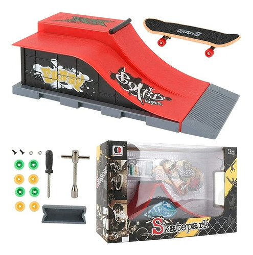 Pista Para Patineta De Dedo Con Accesorios Skate Park ()