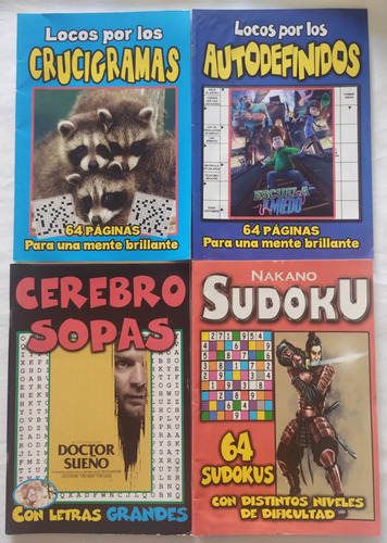 Crucigramas, Autodefinidos, Sopas De Letras Y Sudokus X20