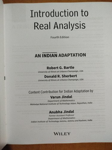 Introducción Al Análisis Real - Robert G. Bartle