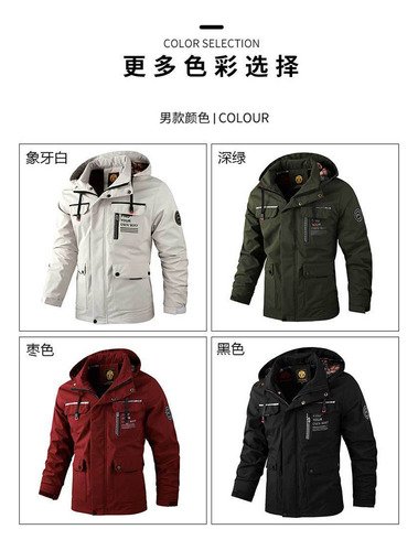 Chamarra Casual En Inglés, Francés Y Español, Parka, Otoño