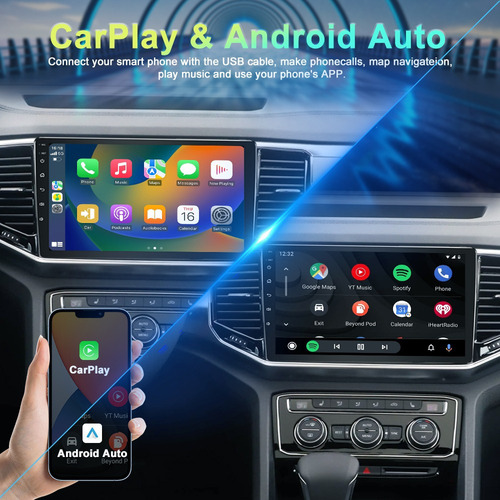 Stereo Carplay Android 12 De 4 Gb Para Toyota Hilux 2016-202