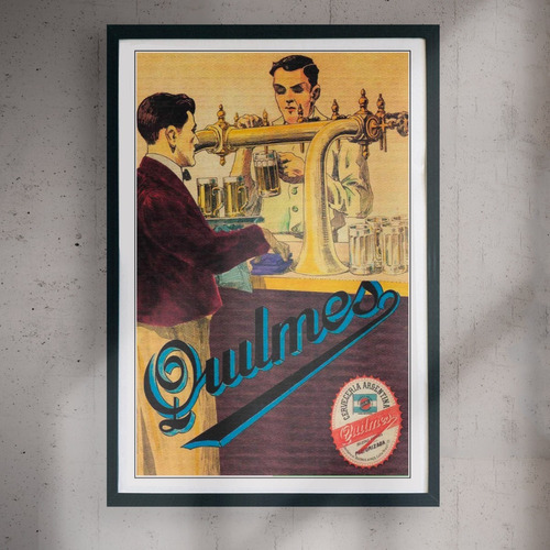 Cuadro 60x40 Bebidas - Quilmes - Poster Vintage