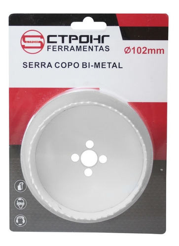 Serra Copo Metal E Madeira 102mm (bimetal) + Suporte 5/8(a2)