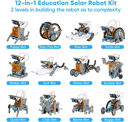 Sillbird Stem 12-in-1 Education Robot Solar Robot Toys -190