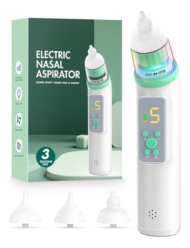 Aspirador Nasal Para Bebe Succion Ajustable De 5 Niveles Blanco