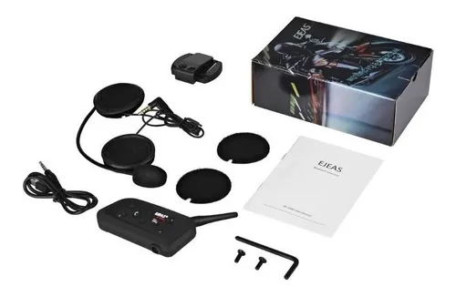 Intercomunicador Ejeas Moto V6 Pro 1200 Mts 6 Conec Moto Int
