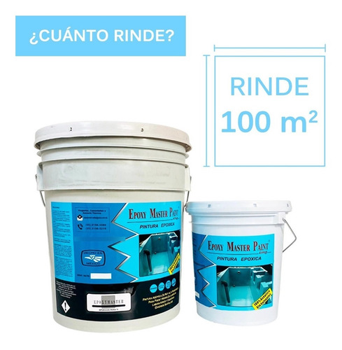 Imagen 3 de 10 de Pintura Para Alberca 20 Kgs Para 100 M2