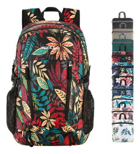 Mochilas De Camping Y Senderismo P/ Hastal 40l- Floral Rojo