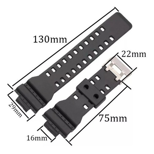 Pulseira Para Casio G-shock Ga-150 Ga-200 Gr-8900 Adaptável
