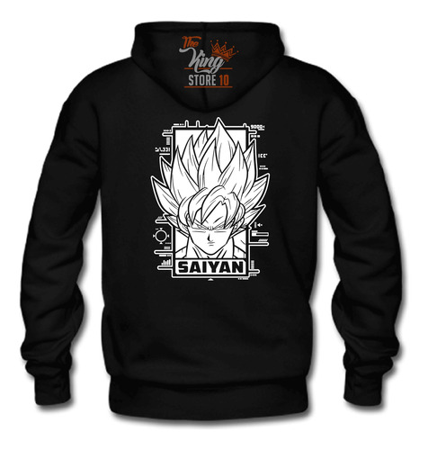 Poleron Con Cierre + Taza, Goku Saiyan, Dragon Ball, Anime, Xxxl