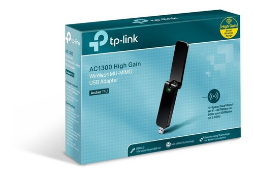 Adaptador Usb  Tp-link Archer T4u - 2.4 - 5, Negro