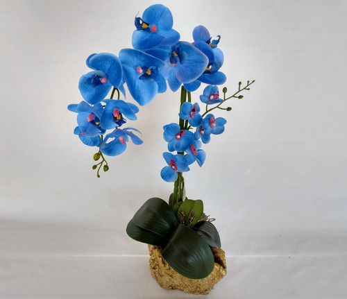 Arranjo Orquídea Silicone Vaso Pedra Presente Dias Das Mães | Parcelamento  sem juros