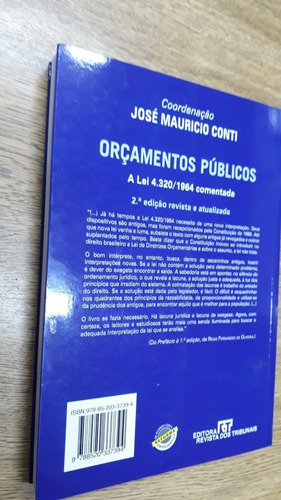 Livro: Orçamentos Públicos Lei 4.320/1964 Comentada- J Conti (Usado)