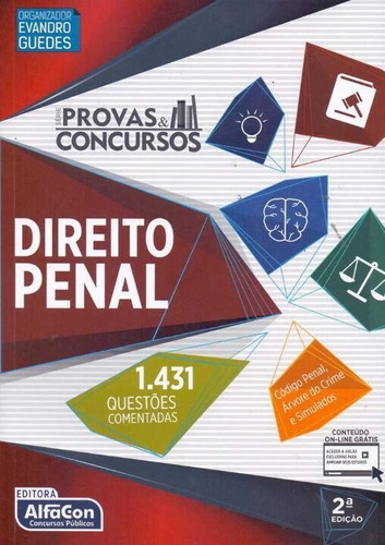 Provas E Concursos - Direito Penal 02ed/18, De Guedes, Evandro (org.). Editora Alfacon Em Português