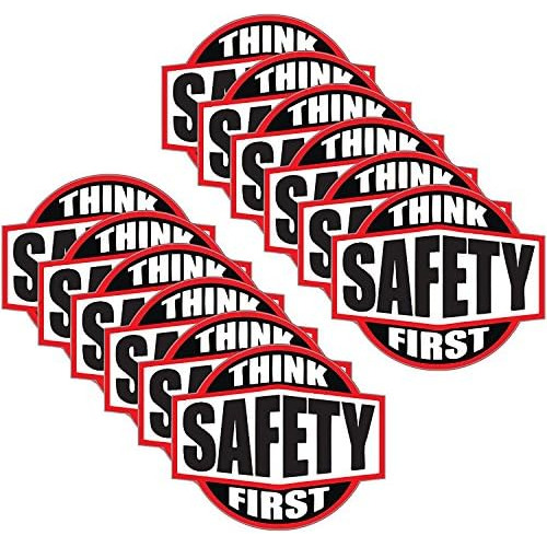 Calcomanía Stickerdad® (paquete De 12) Think Safety C...