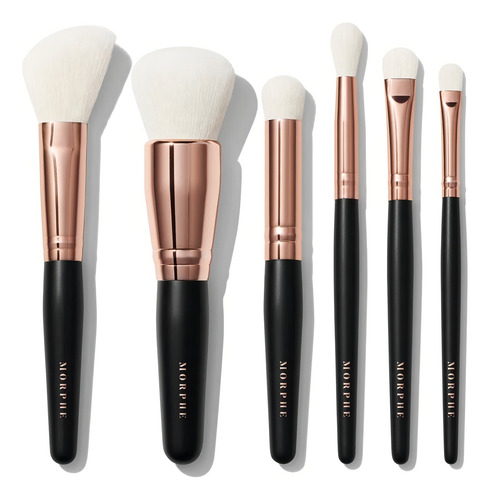 Morphe Rosé Away 6 Travel Brush Set Negro