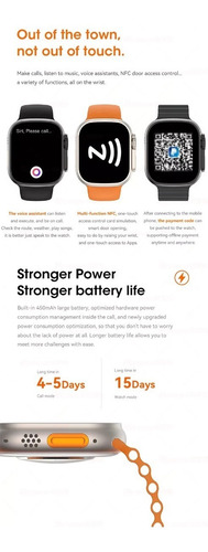 Imagen 10 de 10 de Reloj Inteligente Smartwatch W68+ Ultra 2023 Serie 8 Ip68