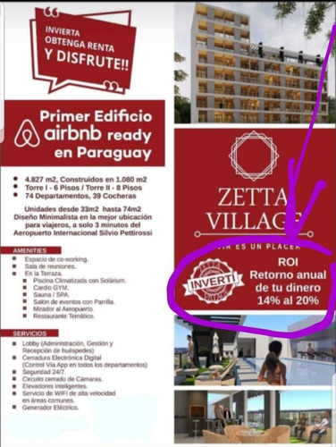 Imagen 11 de 20 de Depto Monoambiente Airbnb Inversion En Asuncion / Paraguay