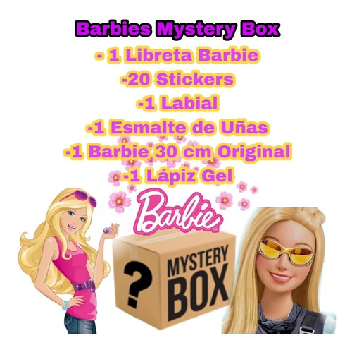 Caja Misteriosa Barbie 6 Productos Barbies Mystery Box
