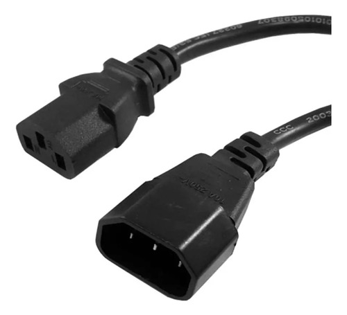Cable Extensor Poder Alimentación 1.8 Mt Pc Ups C13 A C14