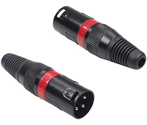 Fielect Xlr Conector Macho Adaptador Micrófono Cable Enchufe