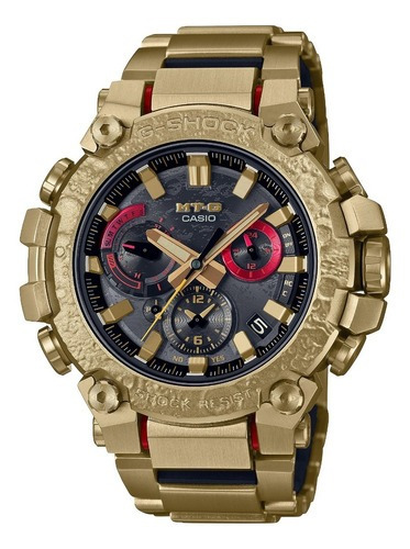 Reloj Casio G-shock Mt-g Mtg-b3000cx-9a E-watch Color de la correa Dorado Color del bisel Dorado Color del fondo Negro