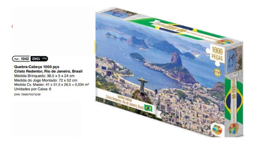 Quebra Cabeça Cristo Redentor-1000pcs-gg Jogo Família