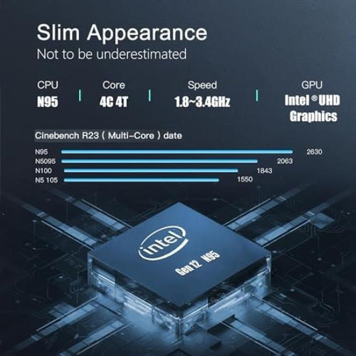 Bosgame B95 Mini Pc Intel 12th N95 Windows 11 Pro Mini Compu