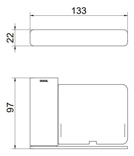 Saboneteira Docol Flat Cobre Polido