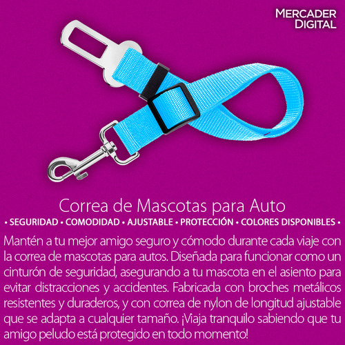 5 Pzs Correa Adaptador Cinturón Seguridad Auto Mascota Perro