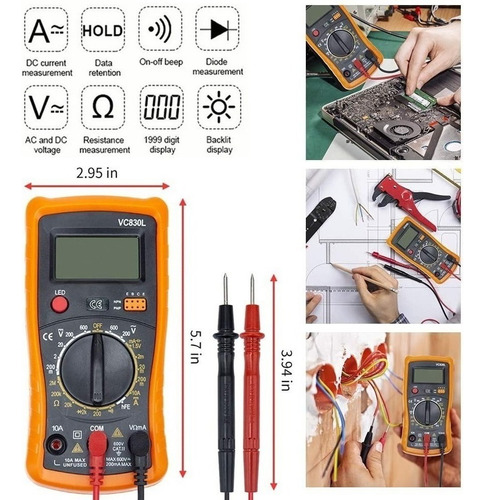 . Kit De Soldador Electrónico Con Multímetro Digital.