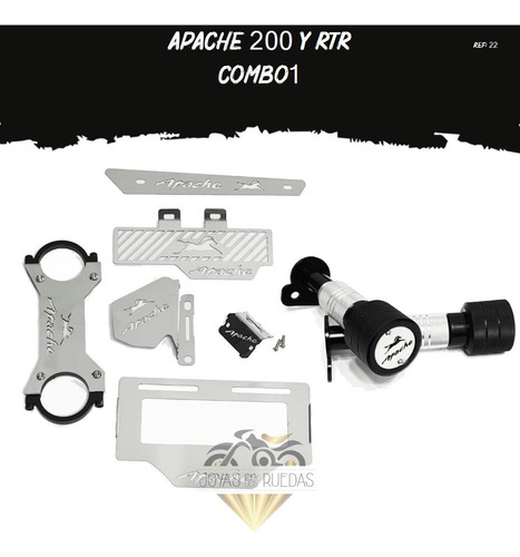 Kit Combo 1 Partes Lujo Moto Apache 200 Y Rtr