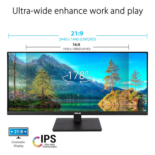 Monitor Asus 34 Ultrawide Hdr Gaming (vp349cgl) - 21:9 Uwqh