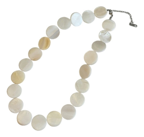 . Collar De Conchas (2 #mold), Estilo Playa Natural, Con