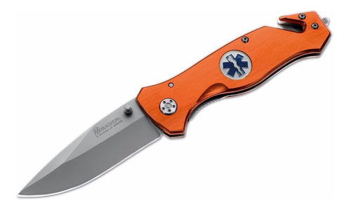 Navaja Magnum Boker Rescate Hoja 8cm Inox Hoja Lisa