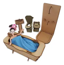 Comprar Set Baño Muebles Para Casita De Muñecas Fibrofacil 