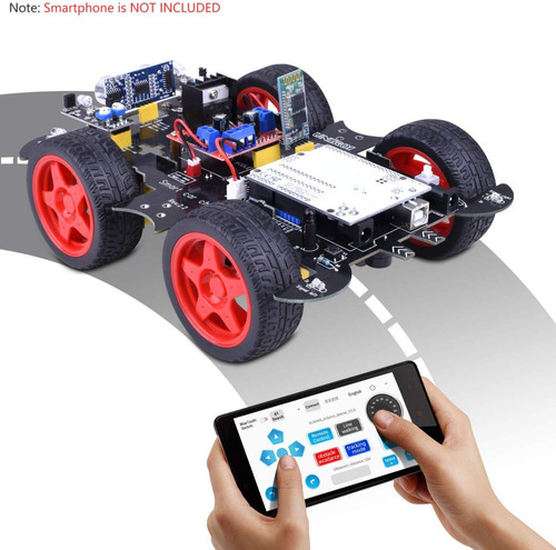 Robocar Kuman Uno R3 Construyelo Y Controla Con Smartphone