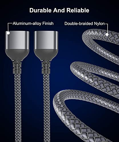 Adaptador De Cable Usb C Macho A Doble Usb Hembra De 1 Pie,