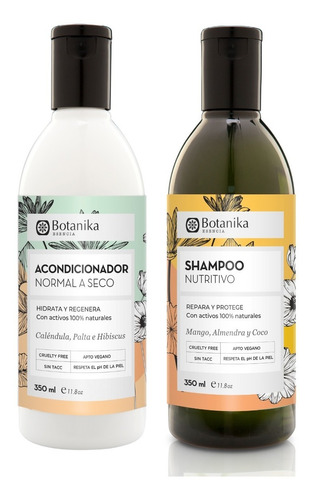 Kit Shampoo Y Acondicionador Ultra Nutritivo Vegano Botanika