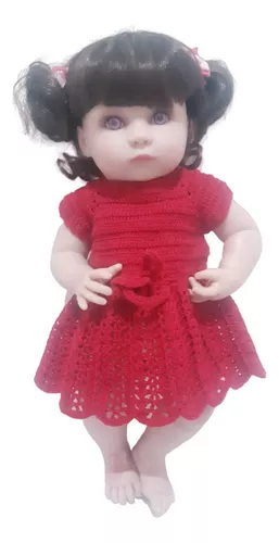 Vestido de crochê para boneca baby alive 