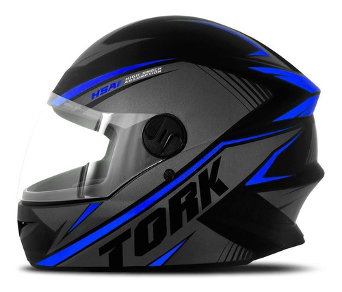 Capacete para moto  integral Pro Tork New Liberty  R8  preto e azul-escuro r8 tamanho 56 