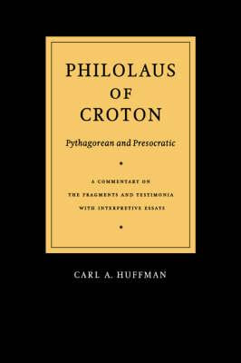 Libro Philolaus Of Croton: Pythagorean And Presocratic - ...